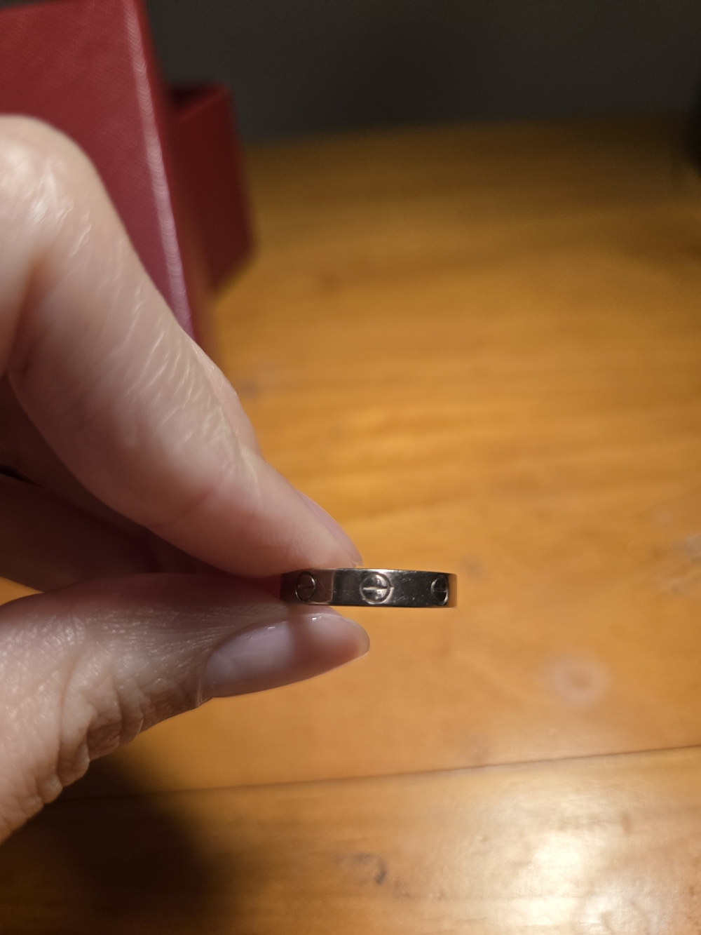 Authentic Cartier Love Wedding Band Ring in White Gold, Small Model - Picture 6 of 14